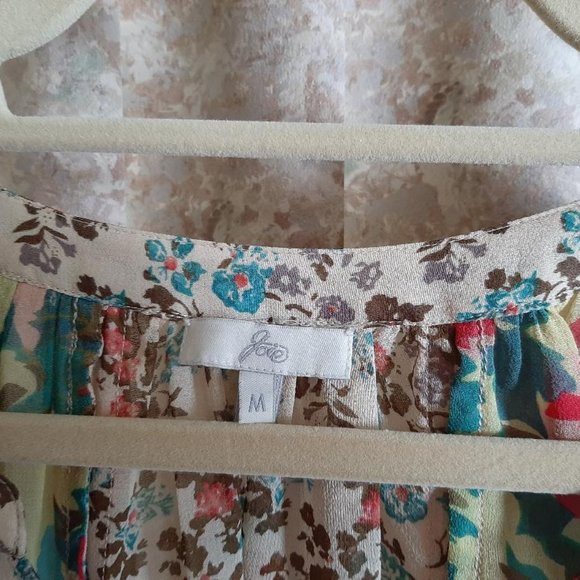 Multi color floral silk blouse by Joie size M - Picture 4 of 8